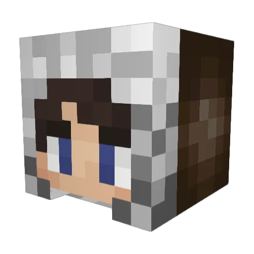 ArcaneBuilder Minecraft avatar head, 3D render