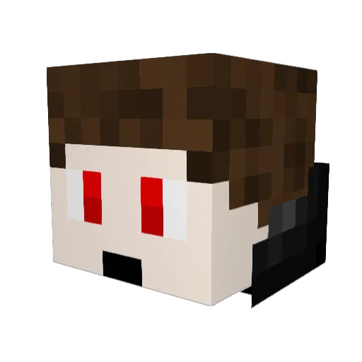 ArcaneTwix Minecraft avatar head, 3D render