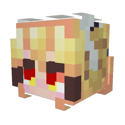 Arcania000 Minecraft avatar head, 3D render