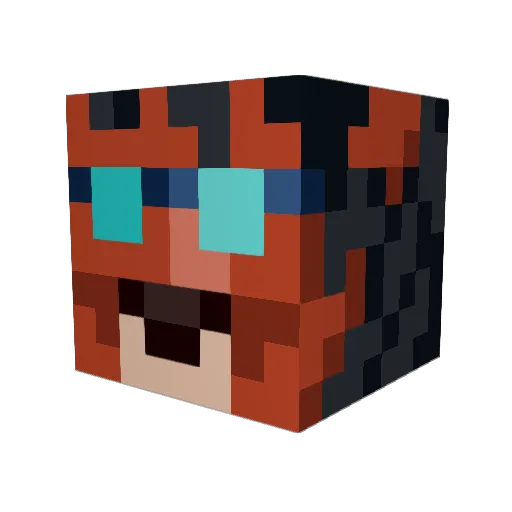 Arcanuo Minecraft avatar head, 3D render