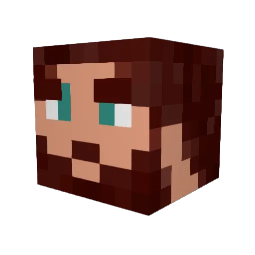 Arcarn Minecraft avatar head, 3D render