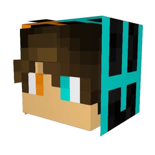 Arcaroon5 Minecraft avatar head, 3D render