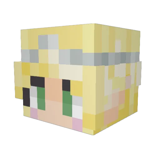 Arcayn Minecraft avatar head, 3D render