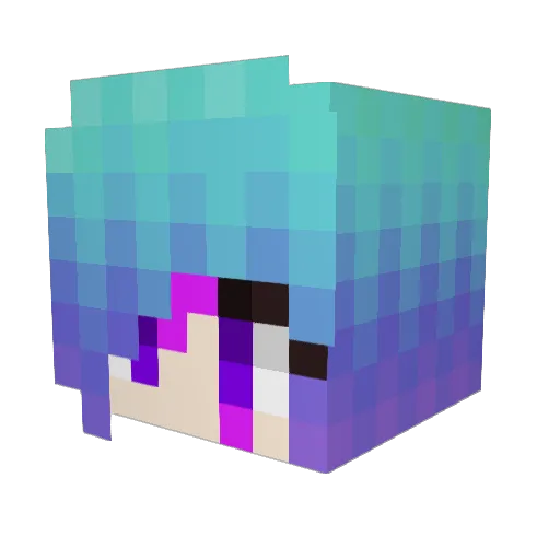 Arcaynan Minecraft avatar head, 3D render