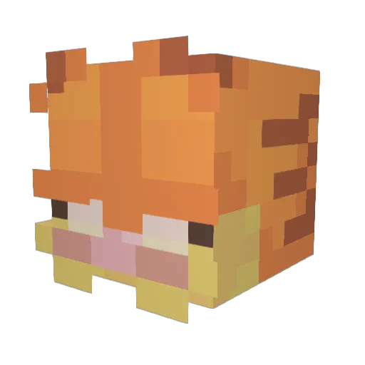 Arcaza Minecraft avatar head, 3D render