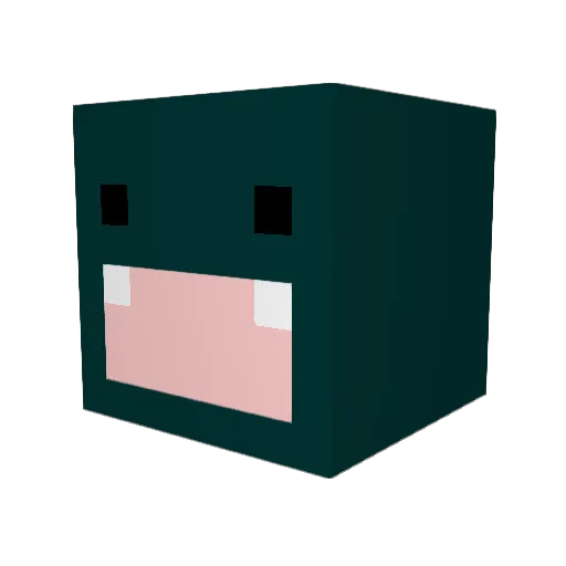 ArceeChan Minecraft avatar head, 3D render