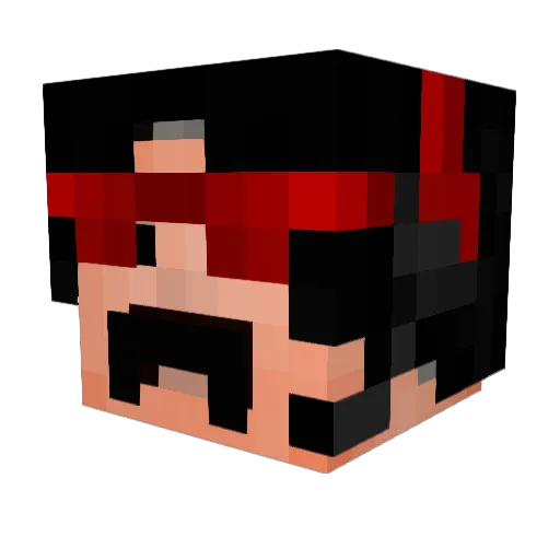 Arcella Minecraft avatar head, 3D render