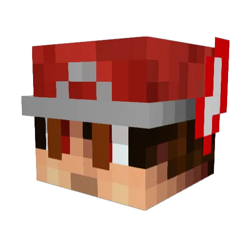 Arcezio Minecraft avatar head, 3D render