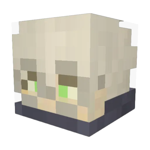 Arcfire_ Minecraft avatar head, 3D render