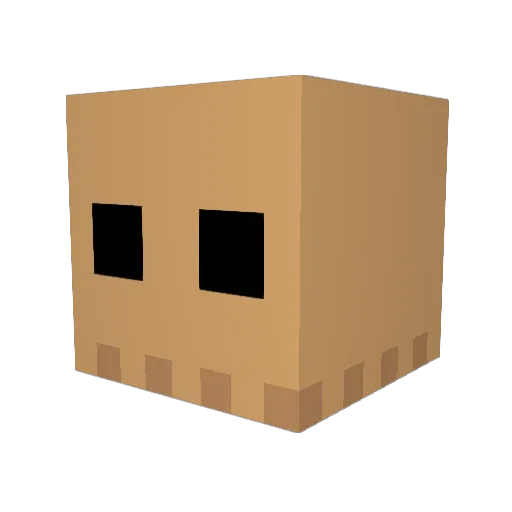 Arch1_3 Minecraft avatar head, 3D render