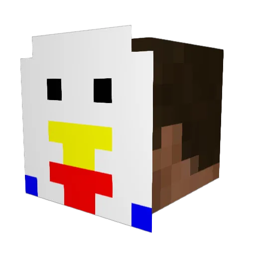 Arch2000 Minecraft avatar head, 3D render