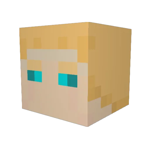 ArchKobold Minecraft avatar head, 3D render