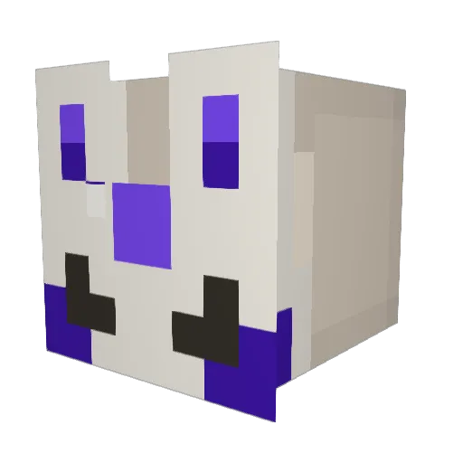 ArchMiko Minecraft avatar head, 3D render