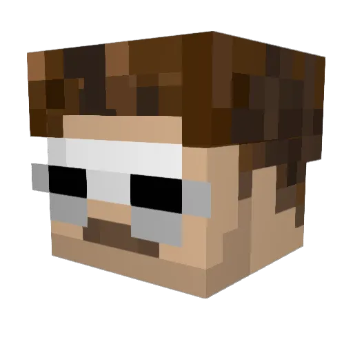 Archaiks Minecraft avatar head, 3D render