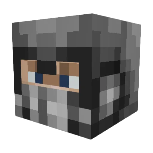 Archaimus Minecraft avatar head, 3D render