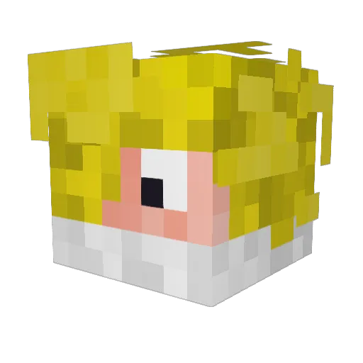 Archange_ Minecraft avatar head, 3D render