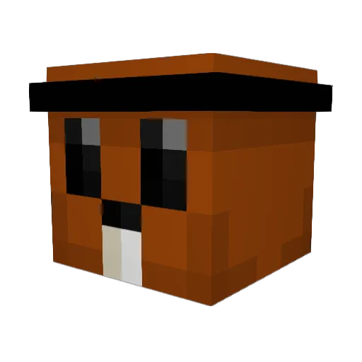 Archarokilla Minecraft avatar head, 3D render