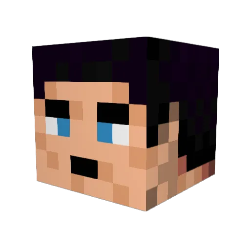 ArcheKleine Minecraft avatar head, 3D render