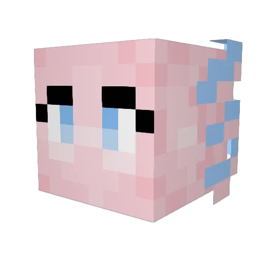 Archean Minecraft avatar head, 3D render