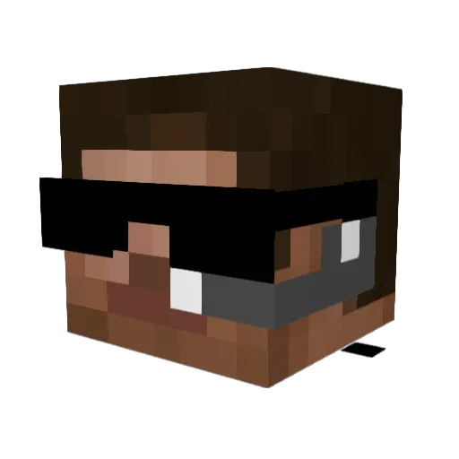 Archelous1 Minecraft avatar head, 3D render
