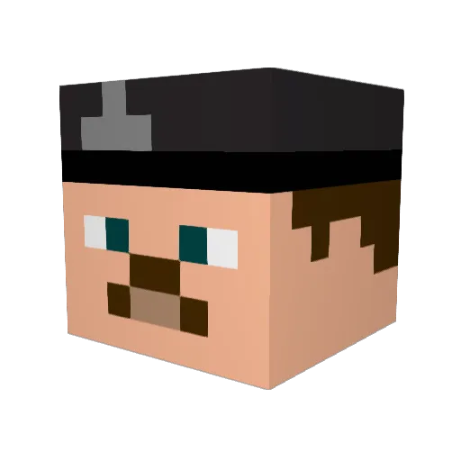 Archer1752 Minecraft avatar head, 3D render