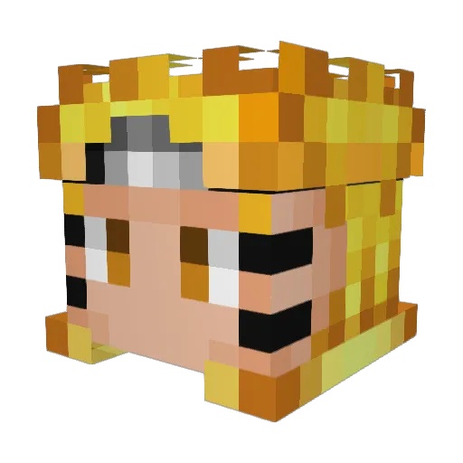 Archer3915 Minecraft avatar head, 3D render