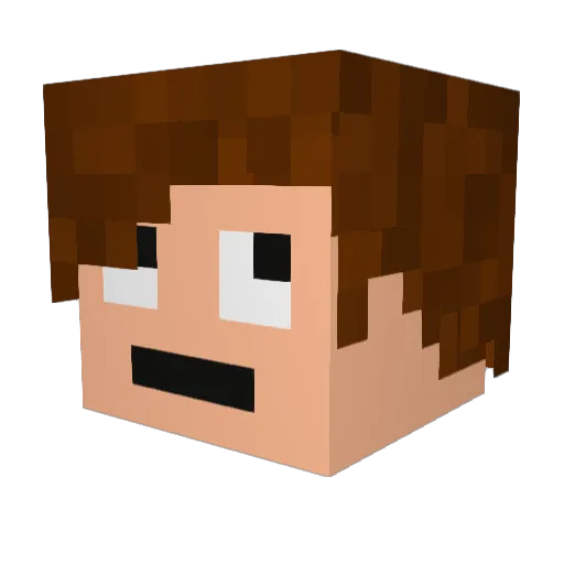 ArcherD00D Minecraft avatar head, 3D render