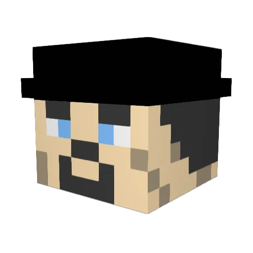 ArcherFlesk Minecraft avatar head, 3D render
