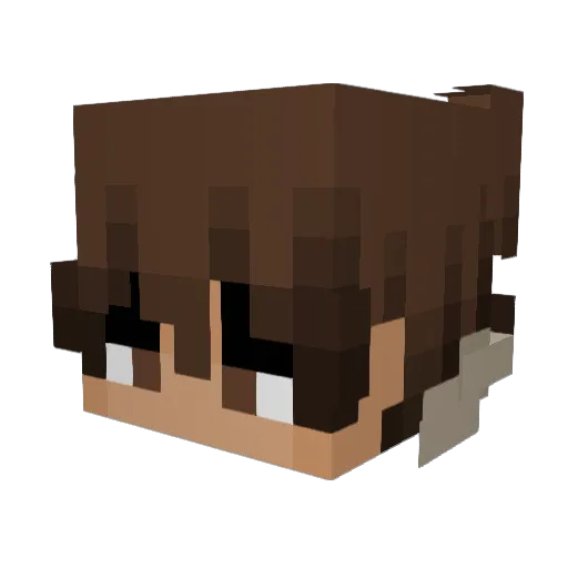 Archerro Minecraft avatar head, 3D render