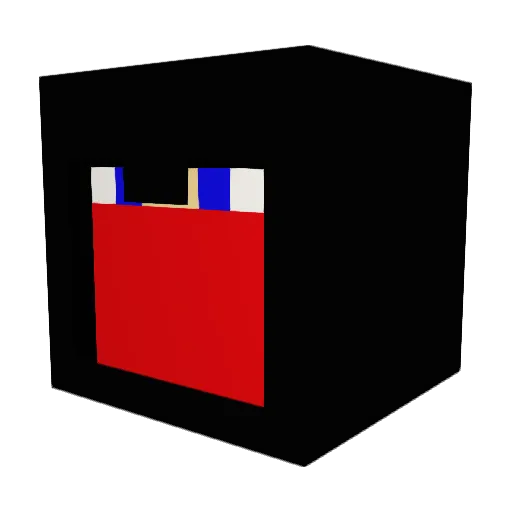 Archervolly Minecraft avatar head, 3D render