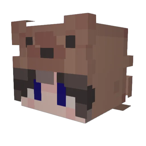 Archestar Minecraft avatar head, 3D render