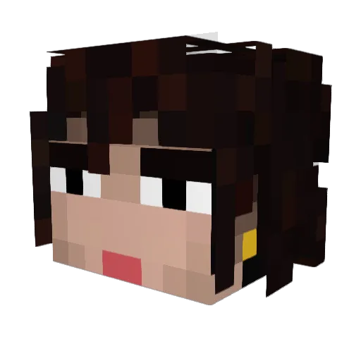 Archesuchus Minecraft avatar head, 3D render