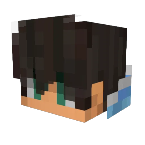 Archether Minecraft avatar head, 3D render