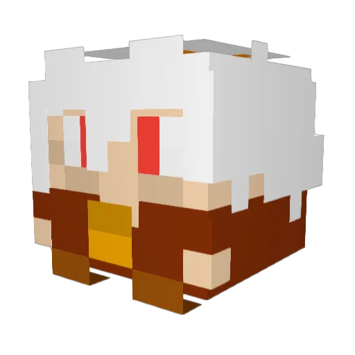 Archetyping Minecraft avatar head, 3D render