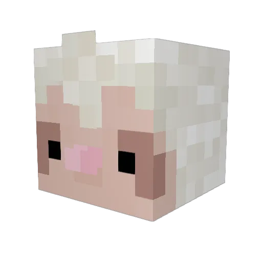 Archie5 Minecraft avatar head, 3D render