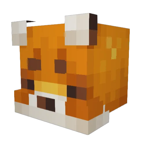 ArchieFoxer Minecraft avatar head, 3D render