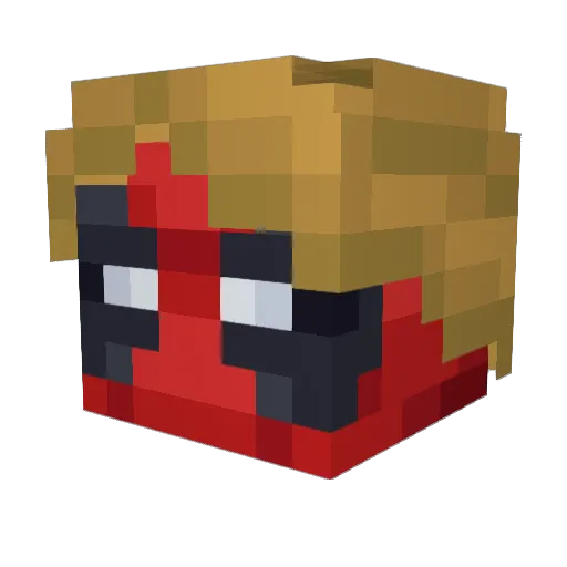 ArchiePeriod Minecraft avatar head, 3D render