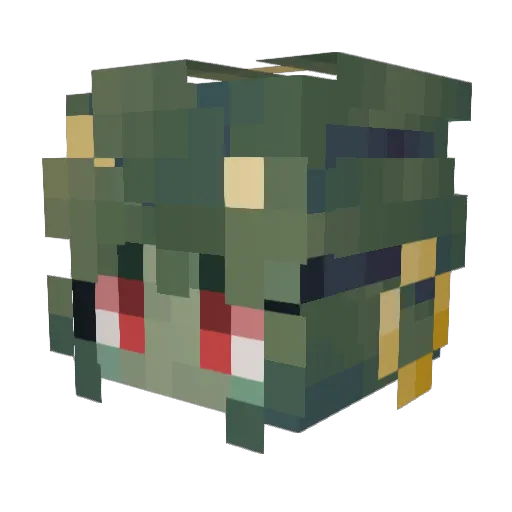 Archiepelago69 Minecraft avatar head, 3D render