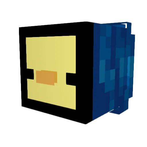 Archillect7 Minecraft avatar head, 3D render