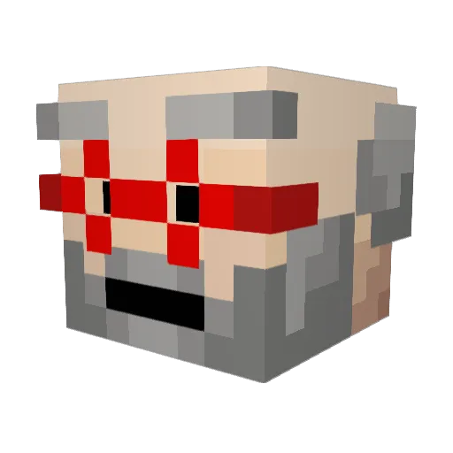 Archimedoo Minecraft avatar head, 3D render