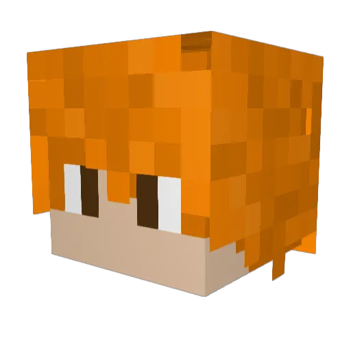 Architectboy Minecraft avatar head, 3D render
