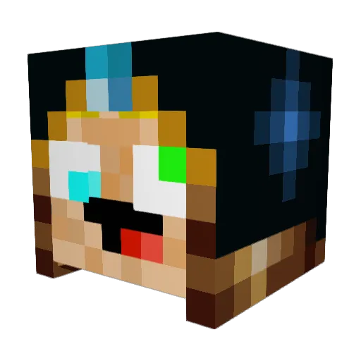 Architectnology Minecraft avatar head, 3D render