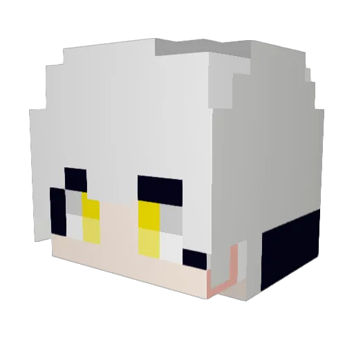 Archive_Slave Minecraft avatar head, 3D render