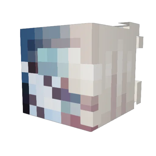 Archivement Minecraft avatar head, 3D render