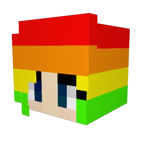 Archnail Minecraft avatar head, 3D render