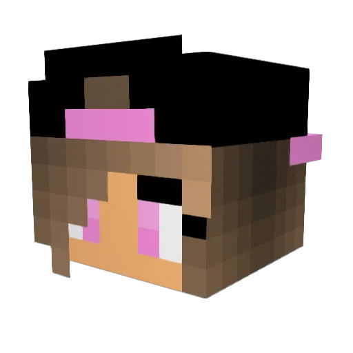 Archrose Minecraft avatar head, 3D render