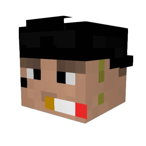 Archschleim Minecraft avatar head, 3D render