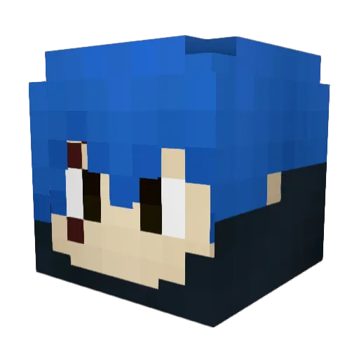 Archside Minecraft avatar head, 3D render