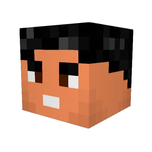 Archwill Minecraft avatar head, 3D render
