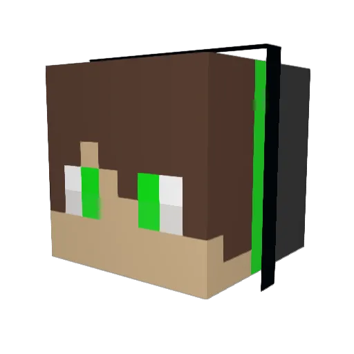 Archwyllt Minecraft avatar head, 3D render